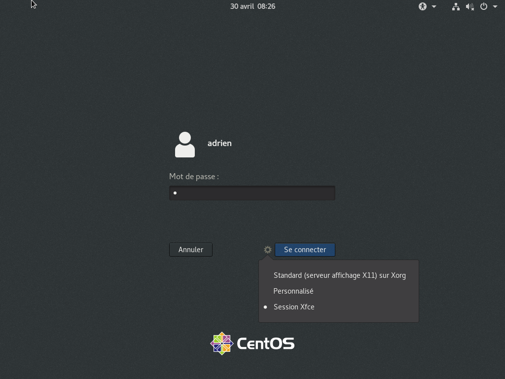 centos-8-gdm-xfce