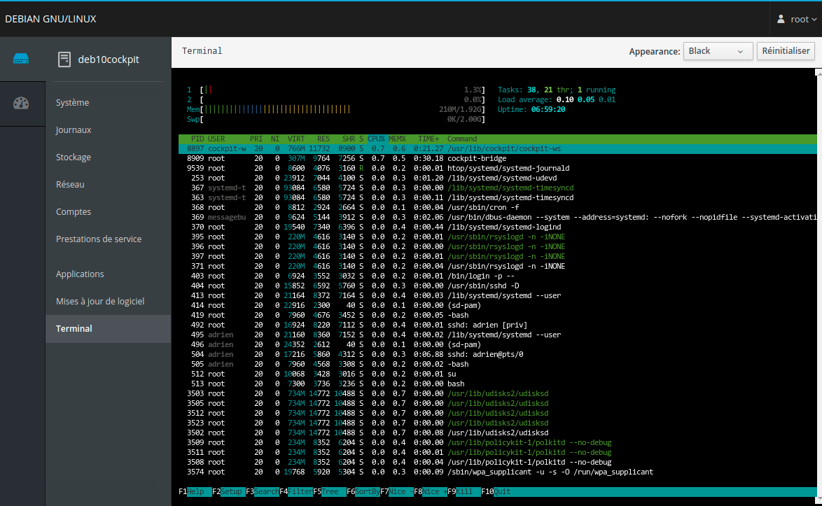 cockpit-terminal-debian